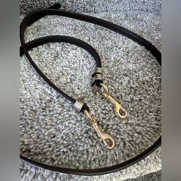 Coach New York bag in gold pebbled leather with shoulder strap & crossbody strap - Picture 14 of 17